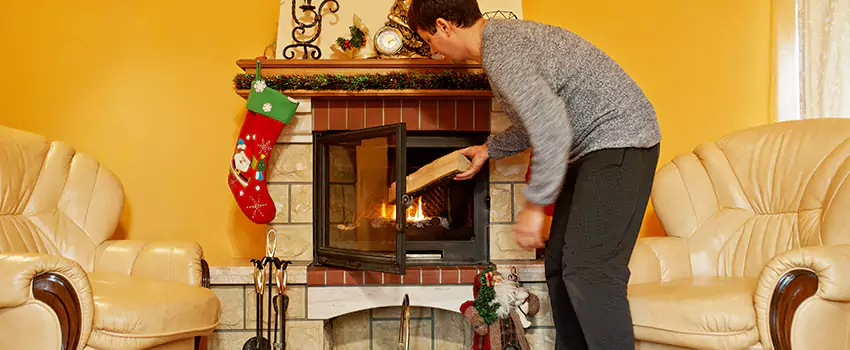 Rusted Metal Fireplace Restoration in Lenexa, Kansas